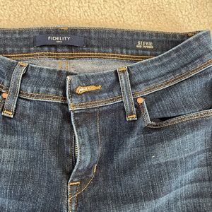 Size 27 Fidelity “Stevie” jeans , worn once
